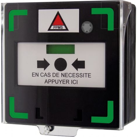 Bouton noir déclencheur pour alerte et action du ppms, sonore, lumineux - AIPHONE BDNL