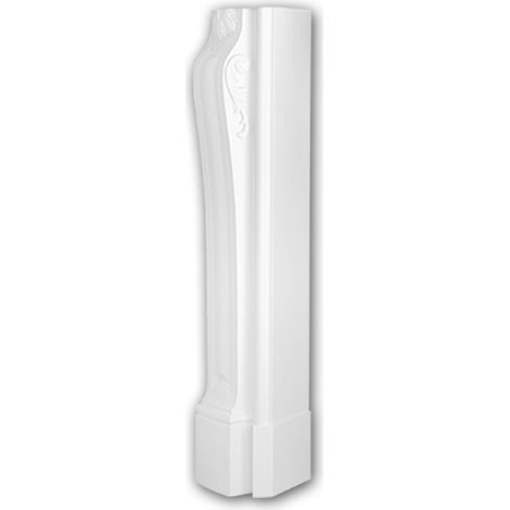 Chimenea decorativa 164002 Profhome Elemento decorativo diseño atemporal clásico blanco