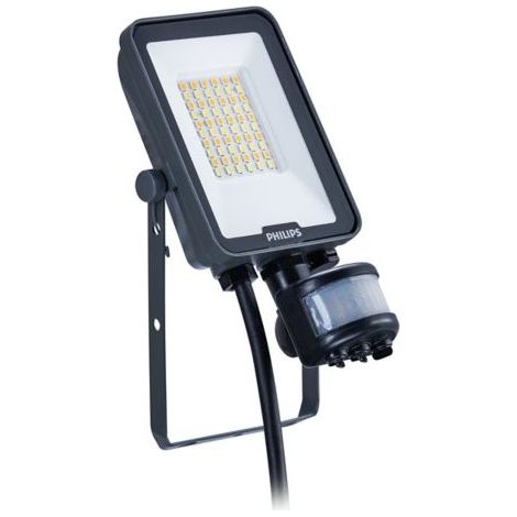 PHILIPS, PROJECTEUR LED 20W, 2200/2400LM PROJECTEUR EXTÉRIEUR AVEC DÉTECTEUR DE MOUVEMENT PROJECTEUR EXTÉRIEUR LED ÉTANCHE LED F (1/5)