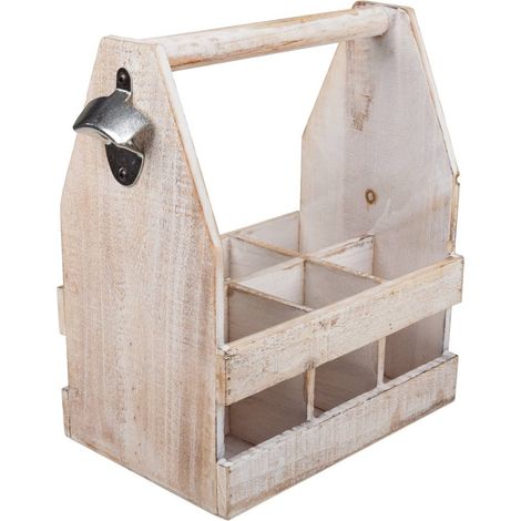 Botellero de madera marrón 27x19x33 (1/5)