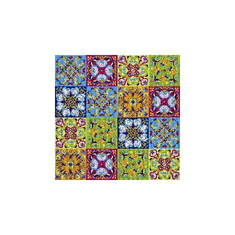 Telas decorativas para exteriores Oxford - Motivo Talavera mexicana 2 (1/5)