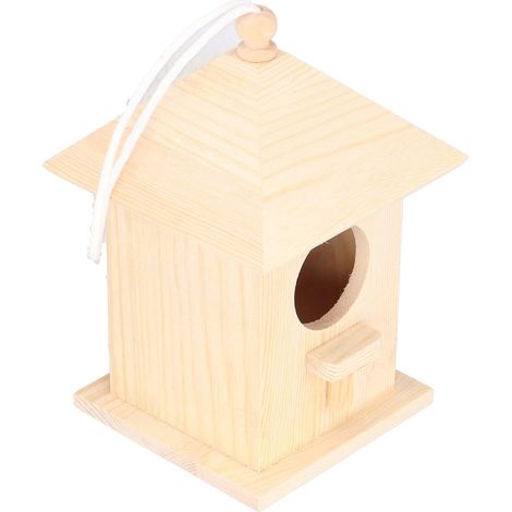 GARRYFIZH Mangeoire en bois pour maison d'oiseaux, fournitures de jardin pour animaux de compagnie, produits pour les amoureux des petits animaux