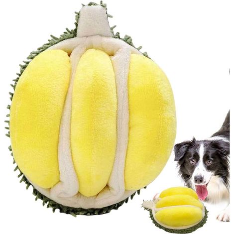 Ce jouet pour chien en peluche réaliste en forme de durian est doté d'une fonction sonore et convient aussi bien à l'intérieur qu'à l'extérieur. C'est un cadeau idéal pour Noël ou un anniversaire. (1/5)