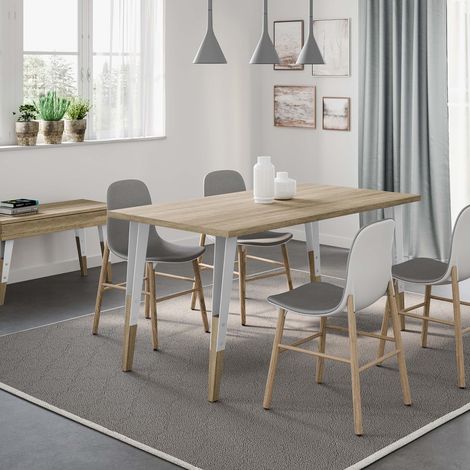 Pata para Muebles  Fabricado en Haya - Acero  Acabado en Crudo - Blanco Poro  Proyectos de Restauración DIY Bricolaje  Medidas 160120700 mm  Altura: 70 cm  Fácil Instalación Atornillado  1 Unidad - (1/5)