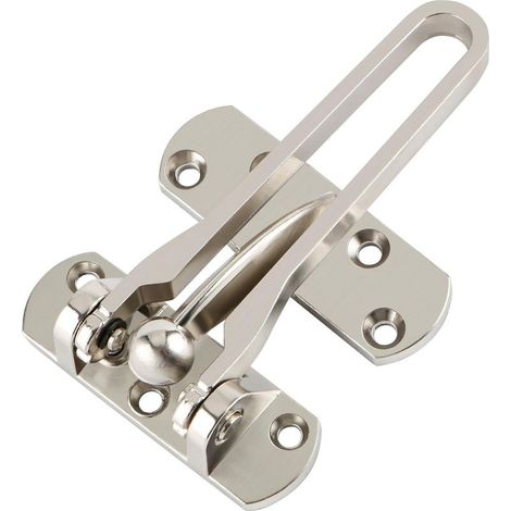 Verrouillage des Portes Secondaires, Chaînes de Porte de Sécurité, Verrou de Porte Coulissante, Alliage de Zinc Barre Pivotante, Serrure de Porte de Sécurité, Chrome Poli (1/5)