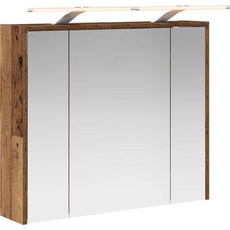 Maison Exclusive - Mobiletto per specchio da bagno Legno vecchio