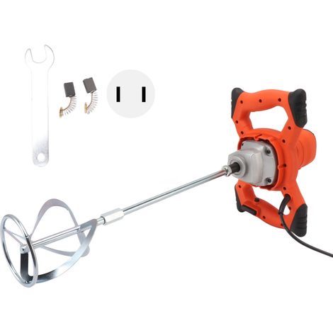 Malaxeur électrique 2400W, 6 vitesses, 220V, pour peinture, poudre de mastic et béton, avec mandrin et prise CN (1/5)