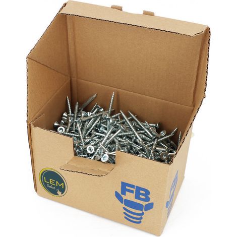 Boite de 200 Vis agglo tête fraisée Torx T20 zingué 4.0x45mm FP