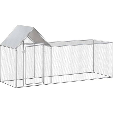 Maison Exclusive - Pollaio 3x1x1,5 m in Acciaio Zincato (1/5)