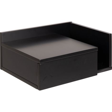 Ashlan Nachttisch 1 Schublade 1 Regal schwarz.