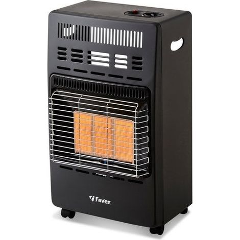 Favex – Chauffage d'appoint infrarouge au gaz butane – Allumage piezo – Surface de chauffe jusqu'à 40 m² – 3 puissances de 1.5 à 4.2 kW – Système de sécurité