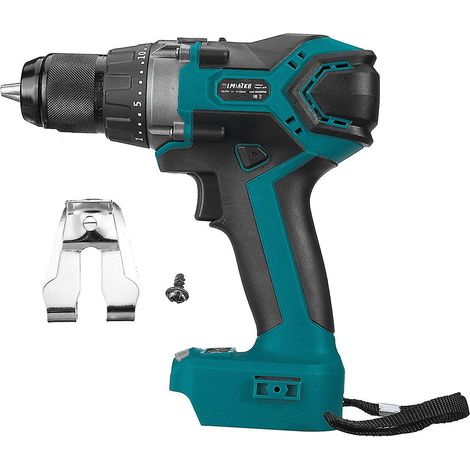Perceuse-visseuse électrique sans fil 18 V rechargeable, 2 vitesses, embout 13 mm, compatible avec les batteries Makita. (1/5)