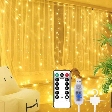 LED Curtain Light Window Lights Waterproof Eye Catching Waterfall Window Light for Room Balcony Tent (1/5)