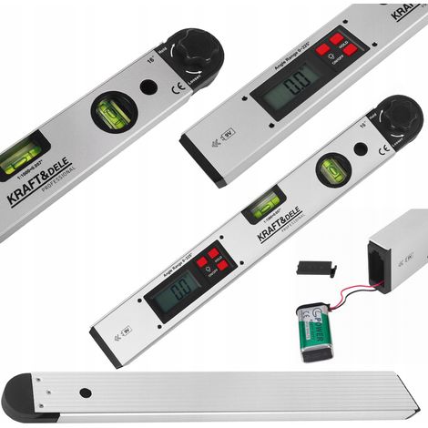 Elektronischer Winkelmesser mit LCD-Wasserwaage 400 mm Karf&Dele (1/5)