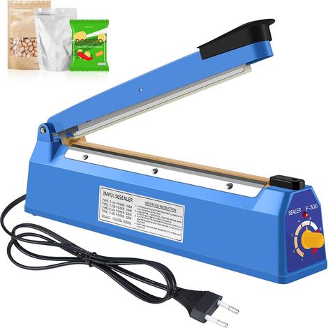 Scelleuse Thermique, 300 Mm Avec Coupe Intégrée, Thermoscelleuse Réglable à 8 Vitesses, Soudeuse Sac Plastique pour Cuisine, Emballage Alimentaire, Sacs PE PP, Appareil de Scellement Portable (1/5)