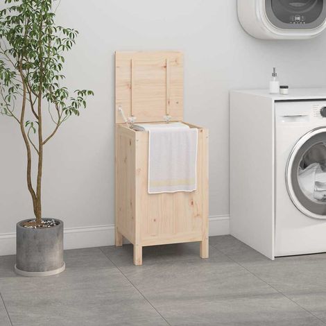 vidaXL Baúl para la colada madera maciza de pino 44x44x76 cm (1/5)
