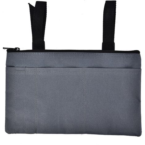 Sacoche étanche pour fauteuil roulant, poche de rangement de voyage durable pour scooter de mobilité, grise (1/5)