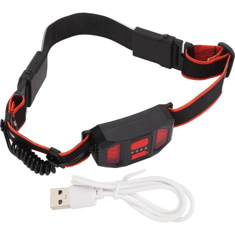 Wiederaufladbare LED-Stirnlampe mit COB-Beleuchtung und rotem Rücklicht zum Wandern und Campen (1/5)