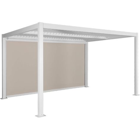 sweeek - Pergola mit Lamellendach Palace 3x4m + Markise 4m
