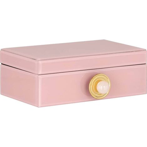 Boîte de rangement élégante rose Jamila - Rose pâle (1/5)