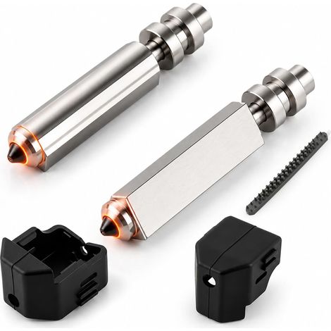 2 Buses en Acier Trempé 0,4 mm Intégrées pour Imprimantes 3D Extrudeuse Assemblée Buses Combo Inclus 2 Embouts en Silicone (1/5)