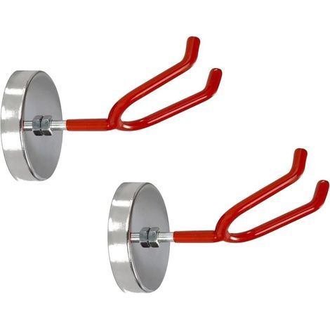 Supports de pistolet à peinture 2 pièces avec pieds magnétiques, accessoires pour pistolet à peinture, supports universels sur étagères et autres surfaces magnétiques, rouge- (1/4)