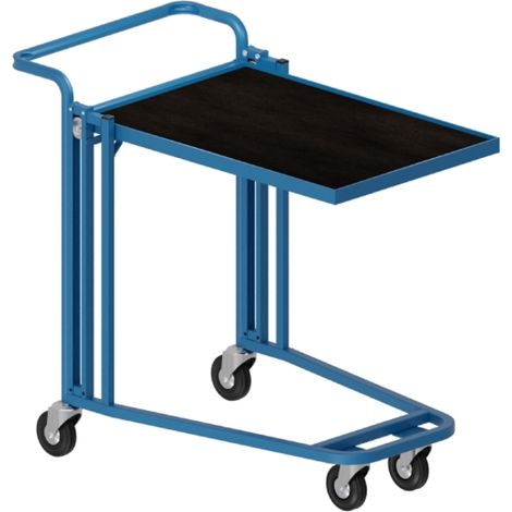 PROVOST - Chariot emboîtable en acier et bois - Bleu RAL 5019 (1/2)