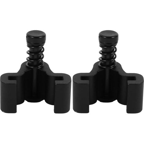 Lot de 2 butoirs de porte coulissante en aluminium noir réglables pour porte de grange Accessoires ferrure de porte (1/5)