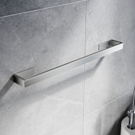 SIRHONA 4 Pièces Porte Serviettes Salle de Bains WC en Acier Inoxydable SUS304 Crochet Porte-papier toilette 60 CM Long Barre Anneaux porte-serviettes montage mural - Couleur Argent Mat (1/5)