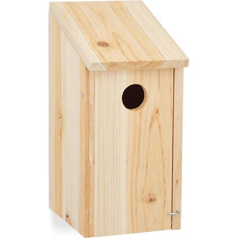 Vogelhaus aus Holz, Einflugloch Ø 3,2 cm, Natur-Tanne, für Garten und Balkon (1/5)