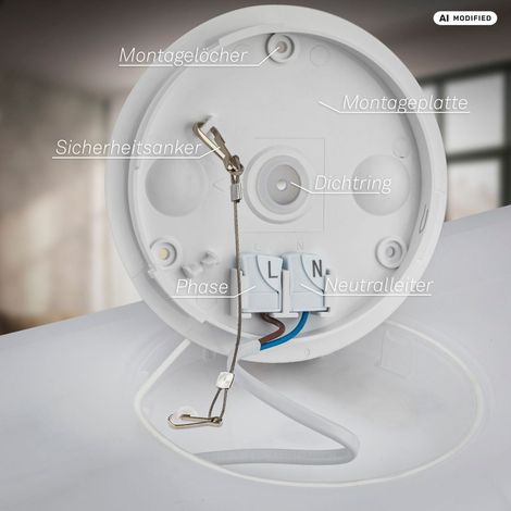 B.K.Licht Plafoniera LED ultra piatta 2,9cm, LED integrati 22W 3000Lm, luce bianca naturale 4000K, Lampada da soffitto con illuminazione indiretta, quadrata lato 42cm, contorno nero, IP20