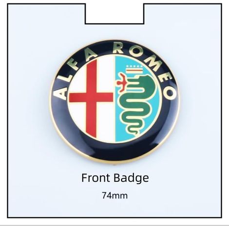 Stück 74 mm Emblem Alfa Romeo Gt 147 159 Brera Mito Giulietta Giulia Motorhaube (1/2)