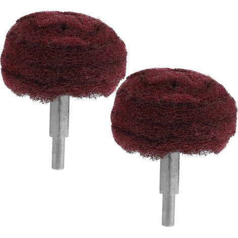 Kit de nettoyage comprenant 2 disques de polissage pour perceuse et meuleuse d'angle, ainsi que des tampons à récurer pour brosseuse électrique.-7.50X5.50X5.50CM-Red (1/4)