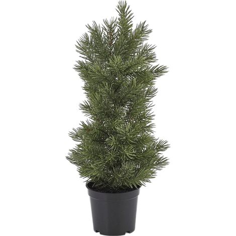 Alberello di Natale pino con vaso con punte, decorazione in plastica -40 cm