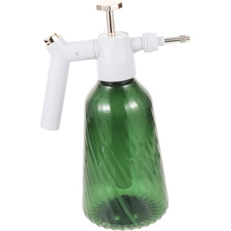 Regadera y pulverizador a presión para plantas de interior, 1,5 L, plástico verde ligero, regadera ajustable para jardinería doméstica. (1/5)
