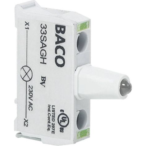 BACO BA33SAWL Elemento LED Bianco 12 V/DC, 24 V/DC 1 pz. (1/2)