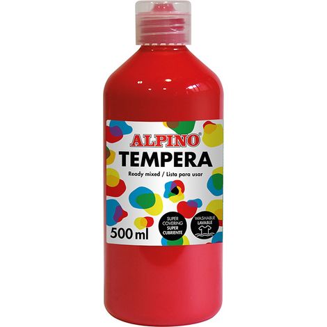 BOTE 500ML TEMPERA LIQUIDA ALPINO ROJO DM010174