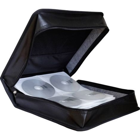 Pochette CD MediaRange BOX93 200 CDs/DVDs/disques Blu-ray Cuir synthétique noir (l x H x P) 31.4 x 11.8 x 31.2 cm 1 pc( (1/3)