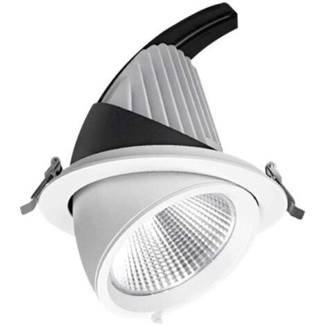 Spot LED escargot COB 40W encastrable orientable Transfo EAGLERISE Température de Couleur: Blanc neutre 4000K (1/4)