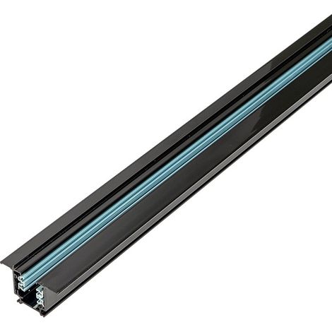 Rail triphasé 200cm encastrable - Noir