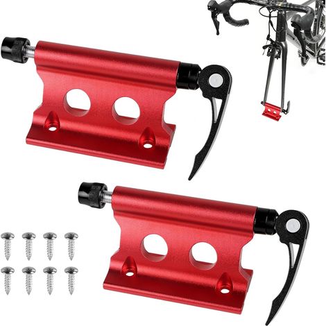 Support de fourche de vélo, fourche avant, clip fixe, en alliage d'aluminium, support de fourche de vélo avec blocage rapide pour camion, SUV, remorque (fermeture rapide) (1/5)