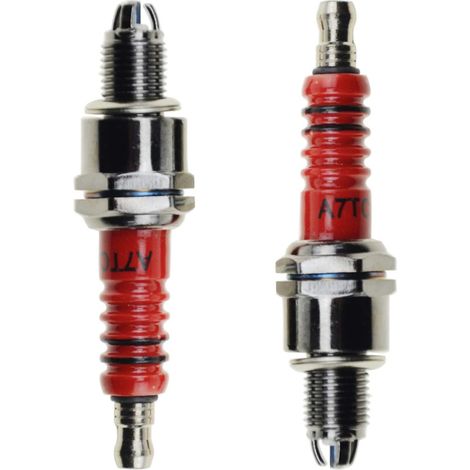 Bujía de arranque A7TC A7TJC con 3 electrodos para ciclomotor Quad GY6 50cc-125cc ATV-RAPANDA (1/3)