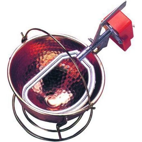 Vigor 10LT Vigor Blinky Paiolo Elettrico in Rame con Mescolatore 24 W 220 V per Polenta e Risotti colore Marrone