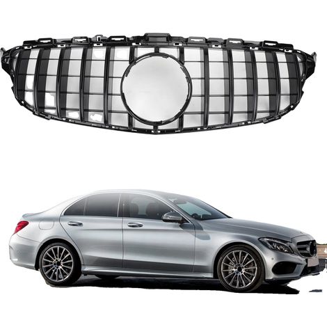 Rejilla del parachoques delantero, ABS de alta calidad, Largo 117 cm, Ancho 32 cm, Alto 21 cm, Compatible con Mercedes Clase C W205 (1/5)