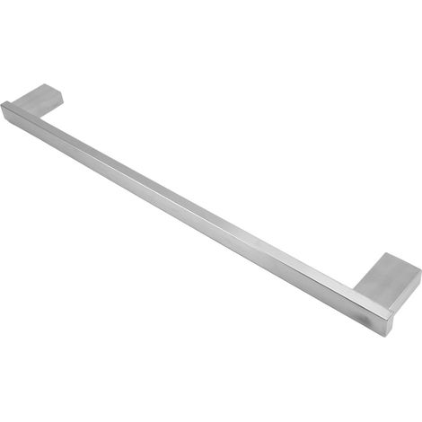 Porte-serviettes en acier inoxydable 304 SUS (40 cm), fini 40 cm), finition chromée brossée simple, antirouille, pour salle de bain et hôtel (1/5)