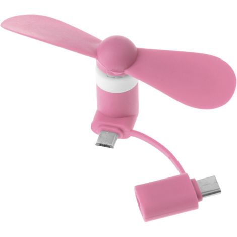 Ventilateur portable 2 en 1 avec port USB Type-C, mini ventilateur USB pour téléphone portable-AquaForge