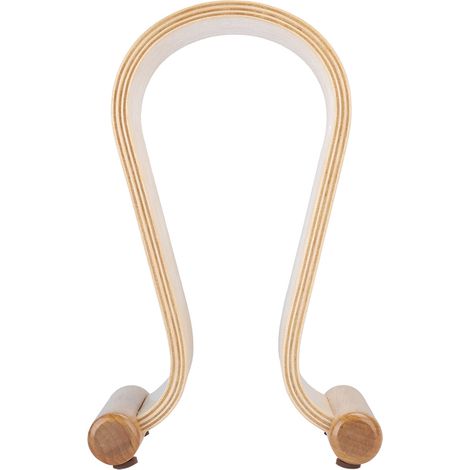 Support pour casque audio en forme de U, en bois couleur bouleau, respectueux de l'environnement. (1/5)
