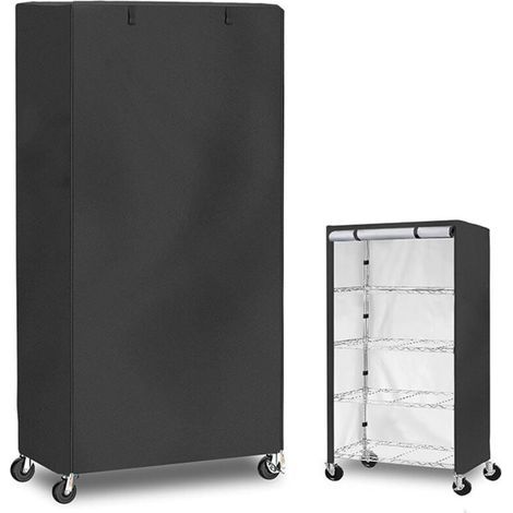 Housse pour Racks de Stockage,Housses Robustes pour Étagères Métalliques,Couverture Résistante au Vent, Ajustable, Portable pour Organisateur pour Entrepôt, Entrée, Garage, Chambre (1/4)