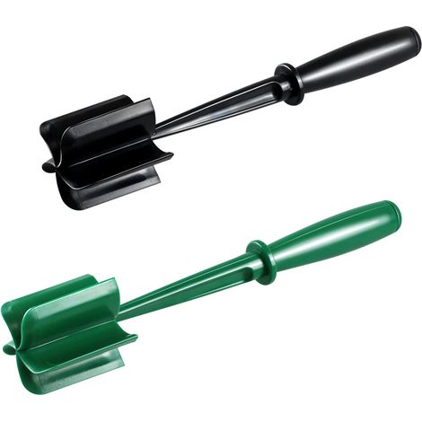 Lot de 2 hachoirs à viande multifonctions, presse-purée, broyeur de légumes, outil de cuisine pour steak haché (vert et noir) (1/5)
