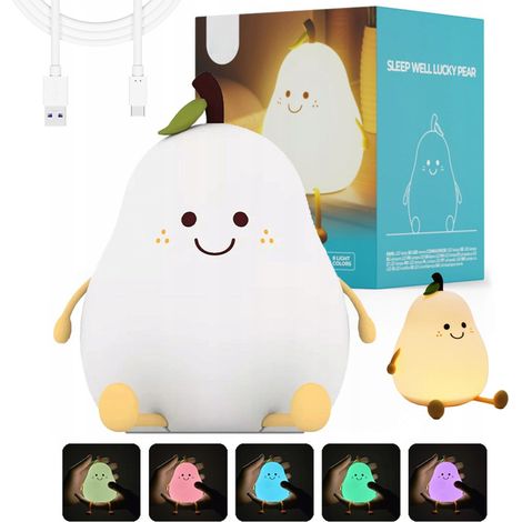 Lampada da notte in SILICONE a forma di PERA Lampada per bambini (1/5)